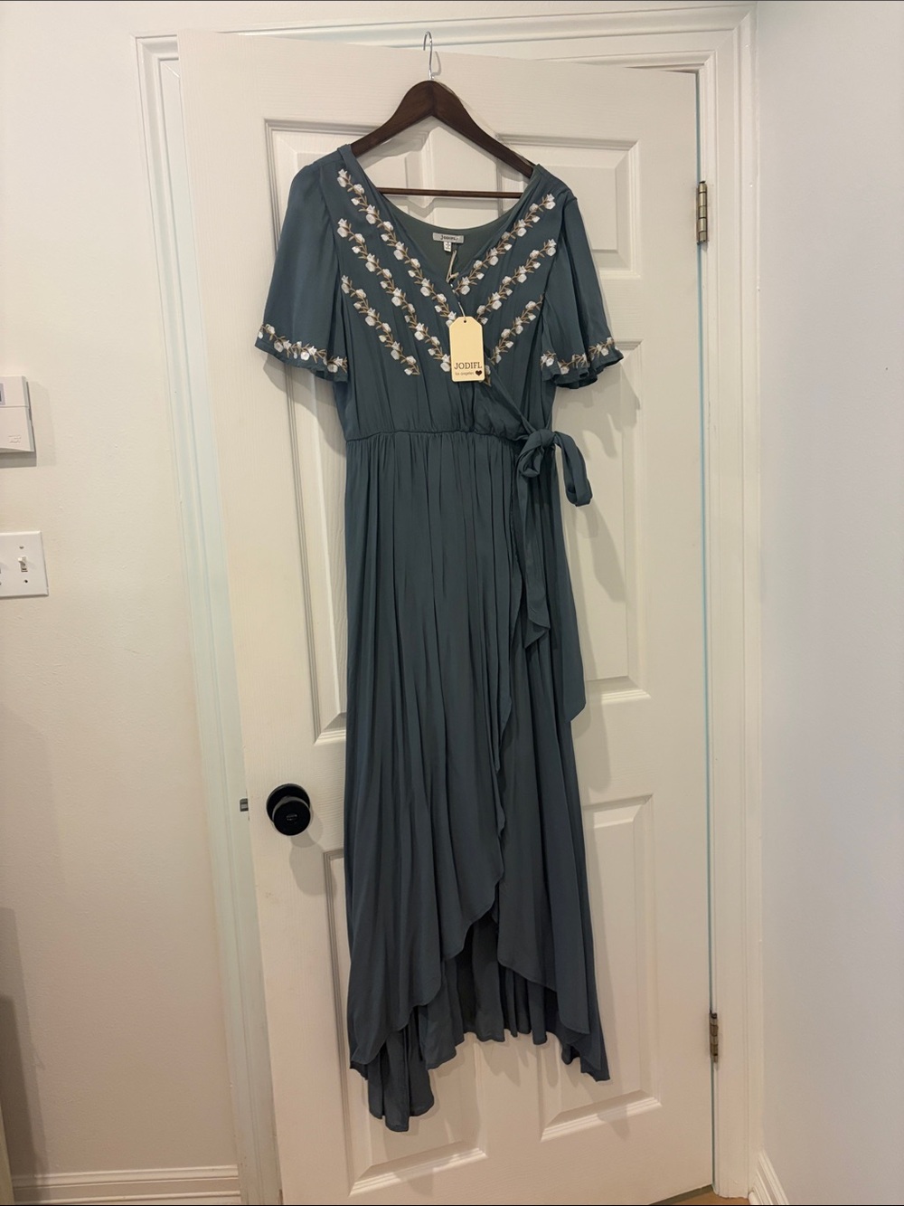 Jorifl Dark blue dress great for fall photos